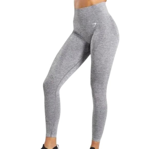 Gymshark Pants - GYMSHARK Grey Stretch No Seam Leggings